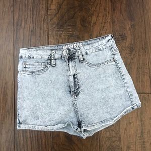 Light Wash High Waisted Shorts